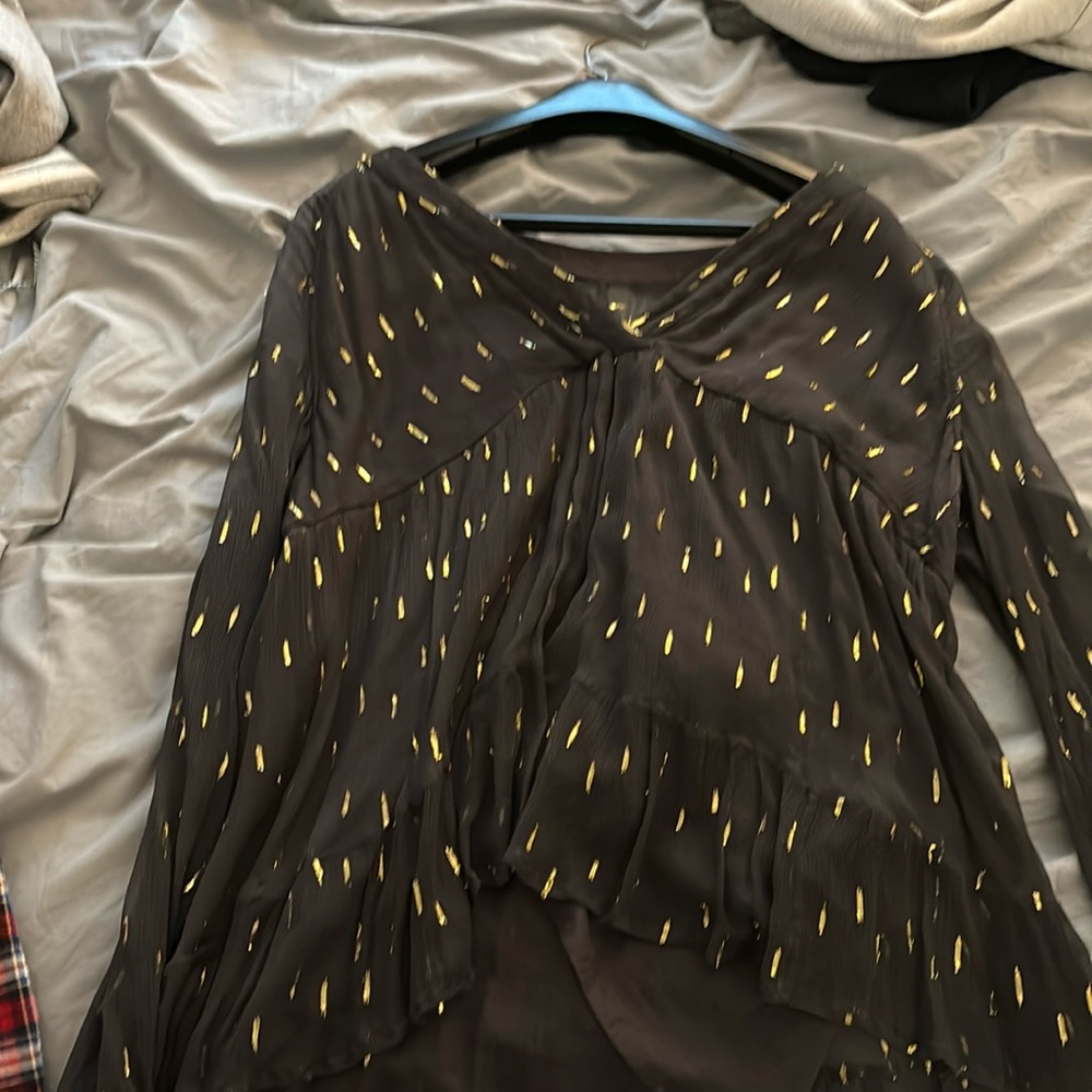 Blouse black and gold Sézane